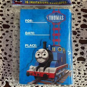 2012 sealed Thomas the Train birthday celebration Party Invitation